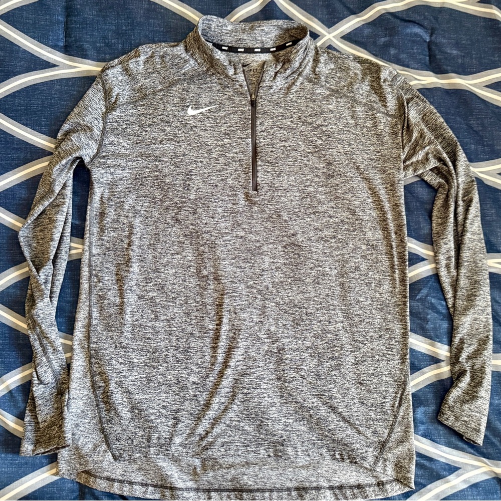 Nike Dri-FIT Heathered Gray Top, Large